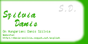 szilvia danis business card